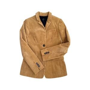 J.Crew Women Camel Corduroy Blazer Size 2 Classic Tailored Jacket Preppy